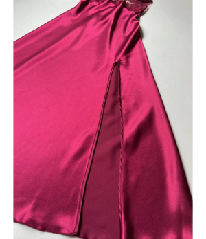 Imported™ Long Slit Silk Nighty Set (5 Pieces)