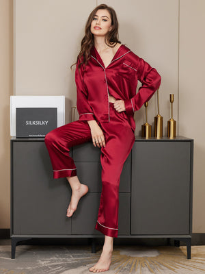 Imported™ Slit Silk Nightwear (2 Pieces)