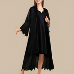 Imported™ Long Slit Silk Nighty Set (2 Pieces)