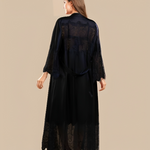 Imported™ Long Slit Silk Nighty Set (2 Pieces)